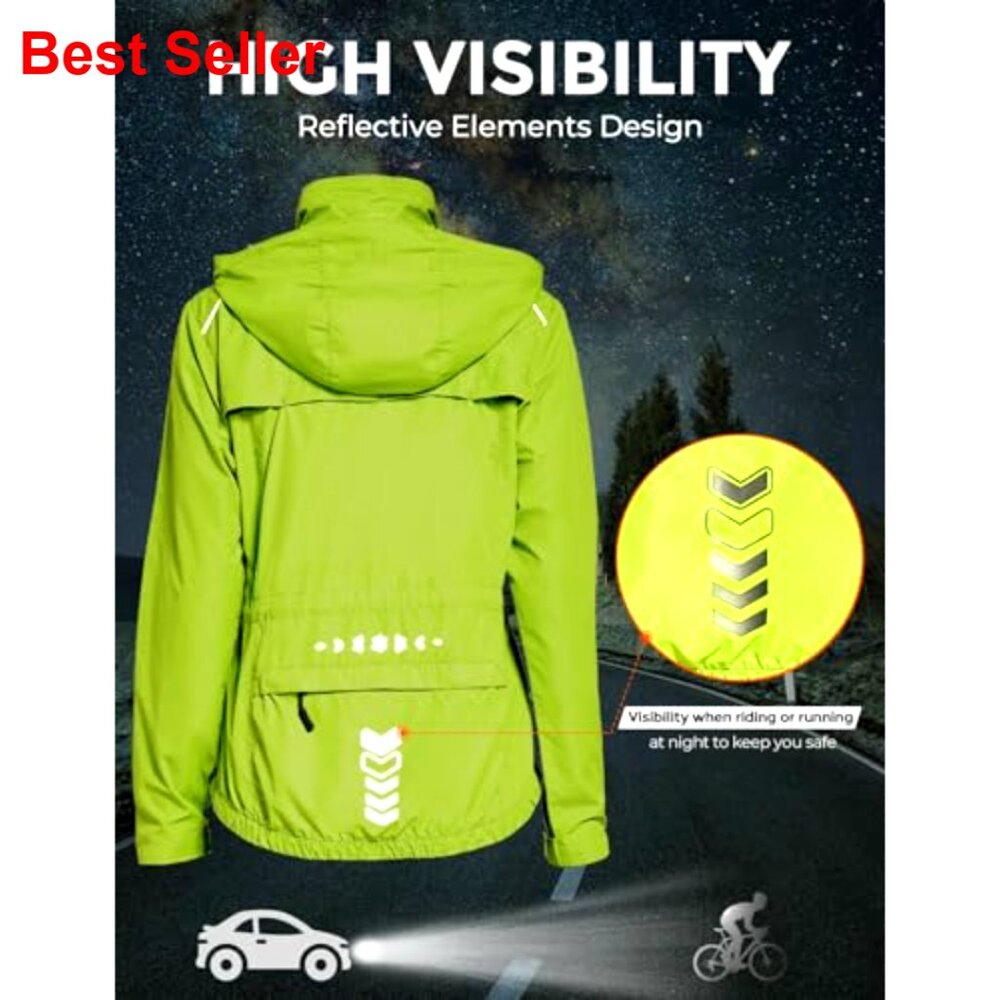Lightweight Windproof Running Jacket With Hood An… - image 5